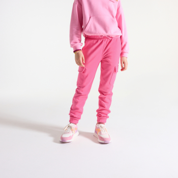 بنطال رياضي موحد بنمط كارغو، باللون الوردي للفتيات